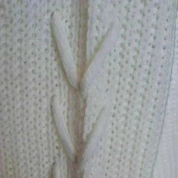 Almost Famous Juniors' Lace-Up Sweater White Size Extra Large - Picture 5 of 8